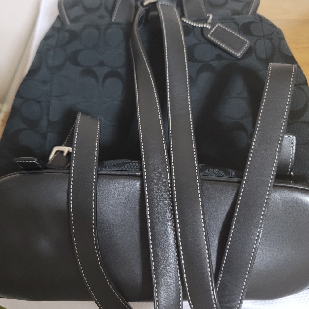 Coach Black Monogram Backpack - Picture 5 of 7